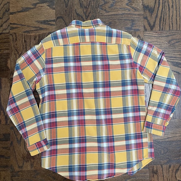 Polo Ralph Lauren Men’s vintage Flannel Shirt Yellow Size Large Great Condition - Picture 4 of 5
